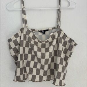 Vans Gray and White Checkered Camisole